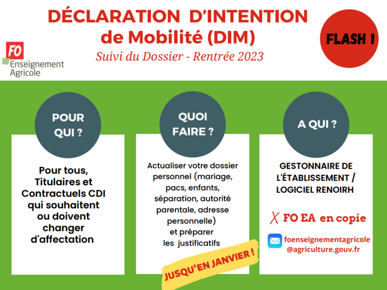 Déclaration d intention de mobilité rentrée 2023 Autres